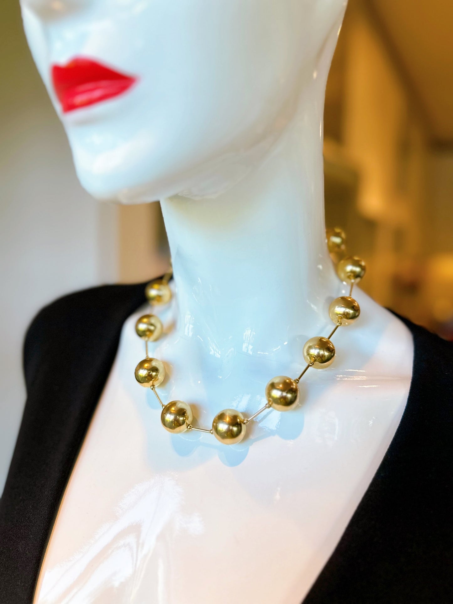 ‘Golden Spheres’ Gold Plated Necklace