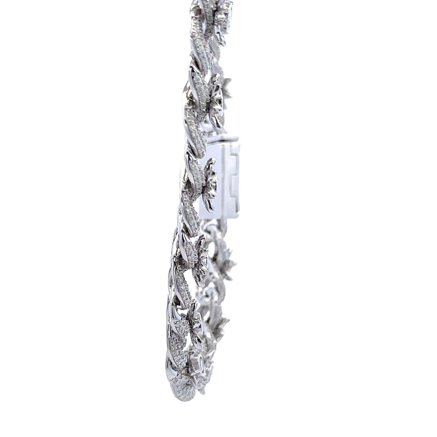 ORIN 12.70 CTW 5 MM RHODIUM MOISSANITE ICED OUT CHAIN | 995811