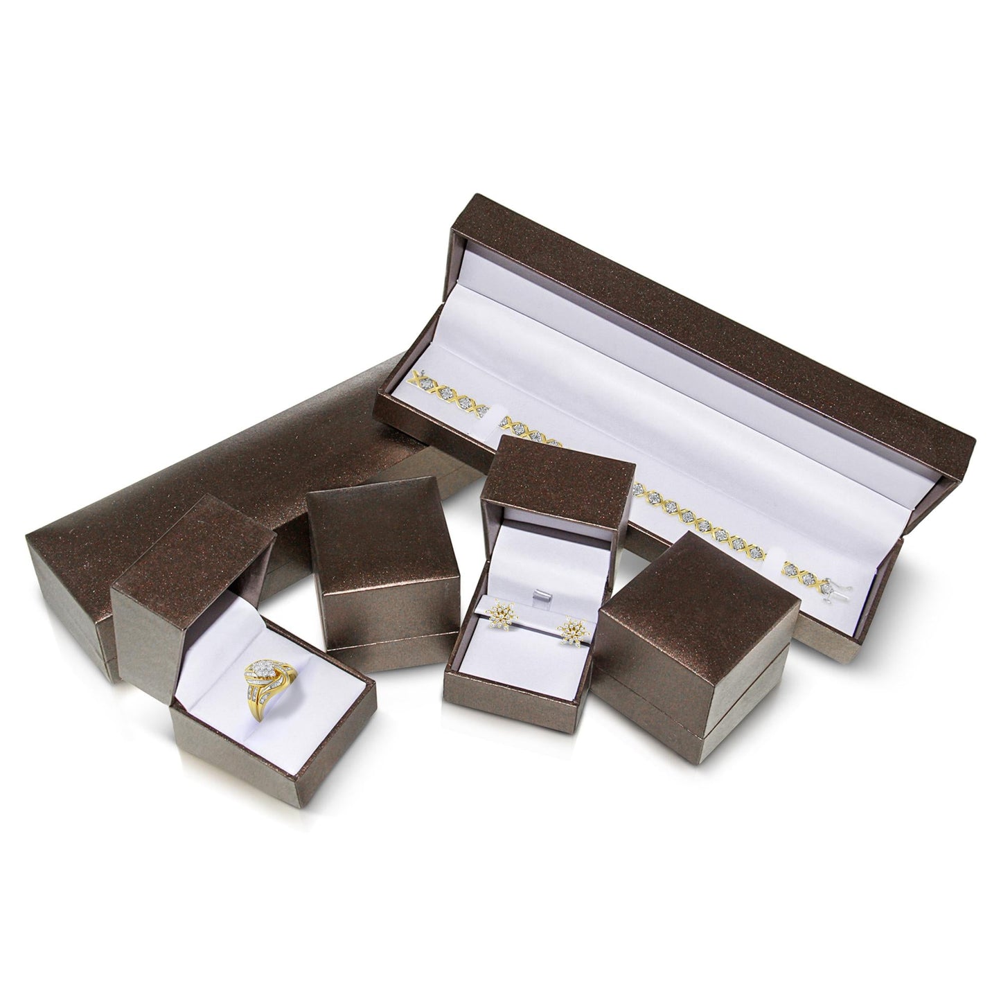 .925 Sterling Silver 1.0 Cttw Diamond Cluster Miracle-Set Station &