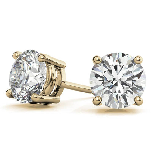 4.00 CTW AGI Certified Lab Grown Diamond Stud Earrings in 14K White or