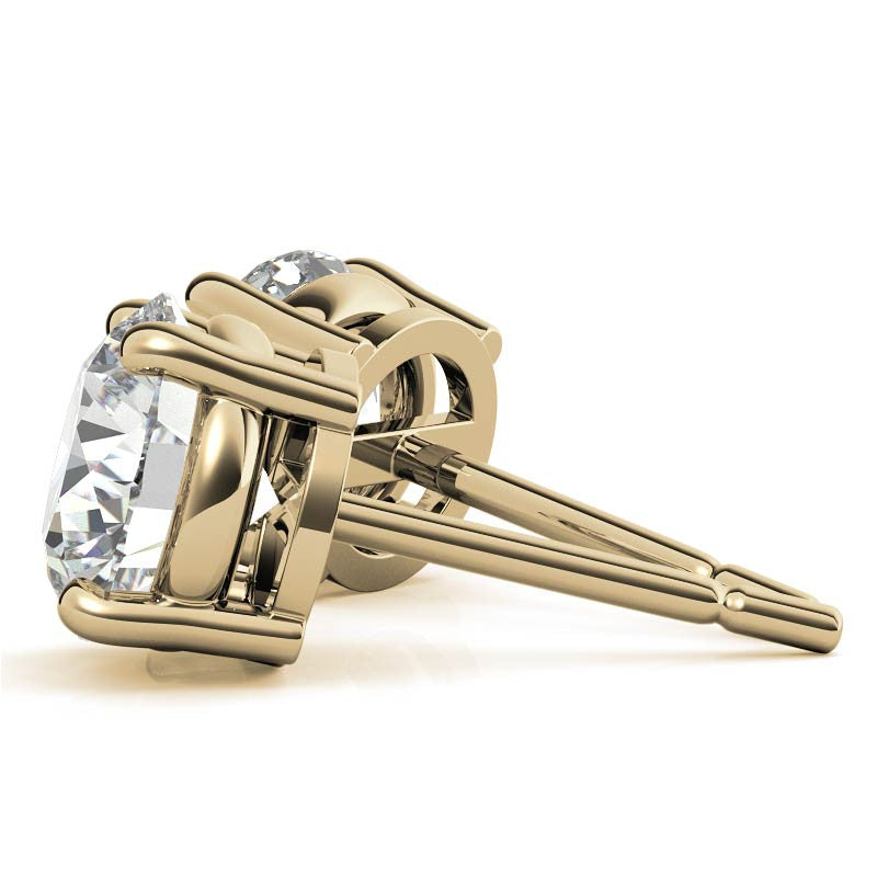 4.00 CTW AGI Certified Lab Grown Diamond Stud Earrings in 14K White or