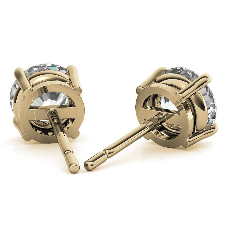 4.00 CTW AGI Certified Lab Grown Diamond Stud Earrings in 14K White or